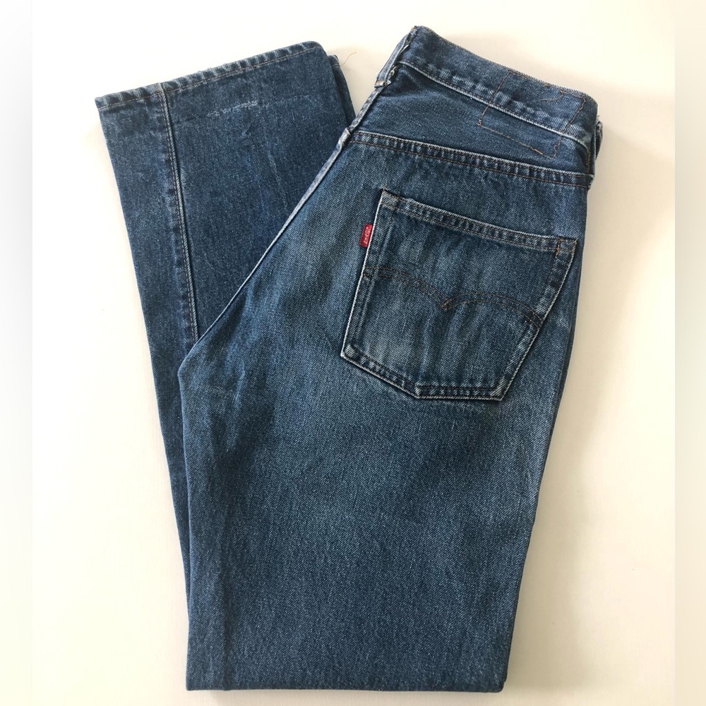VTG 1970s Levi 501s dark denim straight leg
5 pocket front rivet 100% cot 29/29 - Picture 3 of 16